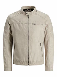 Herren Jjerocky Jacket Noos Kunstwildleder Jacke, String, M EU
