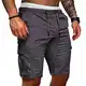 Cindeyar Herren Shorts Sommer Chino Jeans Kurze Hosen Stretch Jogger Cargo Shorts Slim-Fit (M, 175Dunkelgrau)