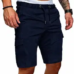 Herren Shorts Sommer Chino Jeans Kurze Hosen Stretch Jogger Cargo Shorts Slim-Fit (S, 175Dunkelblau)
