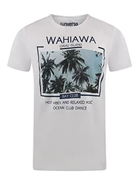 Herren T-Shirt RIVLukas Fotodruck Rundhals O-Neck Kurzarm Shirt Regular Baumwolle Weiß M, Größe:M, Farbe:Weiß (MJD)