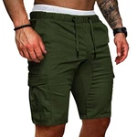 Cindeyar Herren Shorts Sommer Chino Jeans Kurze Hosen Stretch Jogger Cargo Shorts Slim-Fit Grün