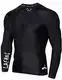LAFROI Herren Langarm UPF 50+ Kompressionsshirt Rash Guard-CLYYB (Asymmetric Black,MD)