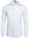 PARKLEES Herren Langarm Slim Fit Freizeit Business Hochzeit Hemd mit Brusttasche PZSSCL01 Weiß M