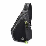 FANDARE Brusttasche Sling Rucksack Schultertasche Crossbody Umhängetasche Sporttasche für Herren Damen Reise Crossover Daypack Wandern Bergsteigen Reisen Schwarz