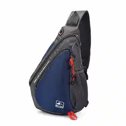 Leicht Brusttasche Sling Rucksack Schultertasche Chest Bag Crossbody Umhängetasche Sporttasche für Herren Damen Junge Mädchen Reise Crossover Daypack Wandern Bergsteigen Reisen Polyester Blau