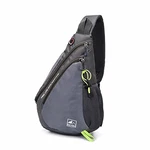 FANDARE Brusttasche Sling Rucksack Schultertasche Crossbody Umhängetasche Sporttasche für Herren Damen Reise Crossover Daypack Wandern Bergsteigen Reisen Grau