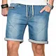 A. Salvarini Herren Sweat Shorts Kurze Hosen AS-241 [AS-241-Hellblau-W32]