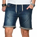 A. Salvarini Herren Sweat Shorts Kurze Hosen [AS-243, AS-241, AS-240] Blau (AS-240-Blau-W32)