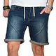 A. Salvarini Herren Sweat Shorts Kurze Hosen AS-240 [AS-240-Blau-W32]