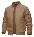 KEFITEVD Herren Bomber Blouson Jacke Khaki