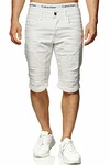 Indicode Herren Shorts Leon Offwhite