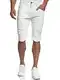 Indicode Herren Leon Shorts aus 98% Baumwolle   Bermuda Denim Sommershorts für Männer Offwhite S