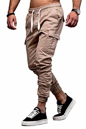 . Herren Cargo Chino-Hose Jogger Jeans-Hose 80-8388 Beige W36