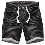 Amaci&Sons Herren Jeans Shorts J5001 Schwarz