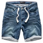 Amaci&Sons Herren Jeans Shorts J5001 Blau