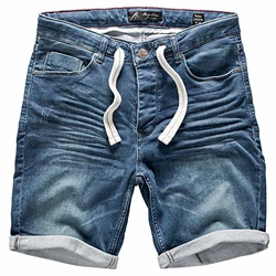 Amaci&Sons Herren Jeans Shorts J5001 H-Blau