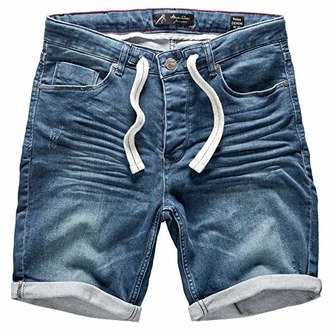 Amaci&Sons Herren Jeans Shorts J5001 H-Blau