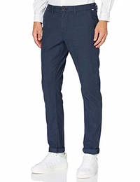 Herren Hosen Travis Slim Chino, 24543 - blue two tone struct, 32W / 32L
