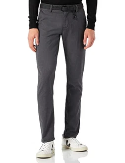 TOM TAILOR Denim Straight Fit Chinohose mit Gürtel Anthra (23975)