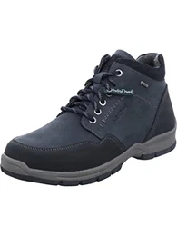 Herren Schnürstiefeletten Lenny 52,Weite K (Extra weit),Wechselfußbett,wasserdicht,uebergangsschuhe,Blau (Ocean-Kombi),43 EU