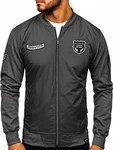 BOLF Herren Bomberjacke Übergangsjacke Stehkragen [1A1] Grau (1A1)