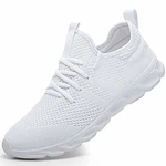 Damyuan Herren Laufschuhe Turnschuhe Sportschuhe Running Sneaker Freizeit Straßenlaufschuhe Walkingschuhe Outdoor Fitness Jogging Sportsschuhe Weiß