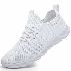 Damyuan Herren Laufschuhe Turnschuhe Sportschuhe Running Sneaker Freizeit Straßenlaufschuhe Walkingschuhe Outdoor Fitness Jogging Sportsschuhe Weiß