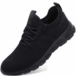 Damyuan Herren Laufschuhe Turnschuhe Sportschuhe Running Sneaker Freizeit Straßenlaufschuhe Walkingschuhe Outdoor Fitness Jogging Sportsschuhe Schwarz