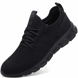 Damyuan Herren Laufschuhe Turnschuhe Sportschuhe Running Sneaker Freizeit Straßenlaufschuhe Walkingschuhe Outdoor Fitness Jogging Sportsschuhe Schwarz
