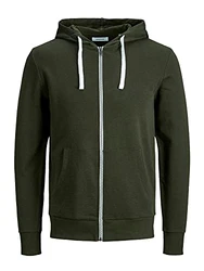 JACK & JONES Sweatshirt JJEHOLMEN Sweat Zip Hood NOOS 12136884 Rosin