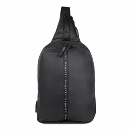Blanc Sling Bag Herren - Crossbag Sportliche Brusttasche für Männer - Crossbody Crossover Tasche, Schwarz