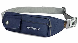Bauchtasche Slim Flache Hüfttasche wasserdichte Gürteltasche für Laufen Radfahren Camping Klettern Reisen Festival für iPhone 8 Samsung S6 (dunkelblau)