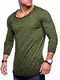 Rello & Reese Herren Oversize Longsleeve Crew Neck Sweatshirt T-Shirt MT-7315 (Khaki Wash, S)