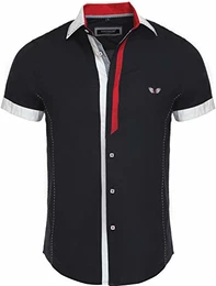 Casual Herren Kurzarmhemd/Langarmhemd Freizeit/Business Hemd Kontrast Hemd Slim Fit
