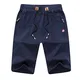 JustSun Sport Shorts Herren Kurze Hose Sommer beiläufig Baumwolle Elastische Taille Gym Sweat Shorts Blau Medium