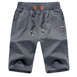 JustSun Sport Shorts Herren Kurze Hose Sommer Grau