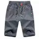 JustSun Sport Shorts Herren Kurze Hose Sommer beiläufig Baumwolle Elastische Taille Sweat Shorts Grau Medium