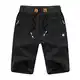 JustSun Sport Shorts Herren Kurze Hose Sommer beiläufig Baumwolle Elastische Taille Sweat Shorts Schwarz Medium