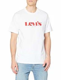 Levi''''s Herren SS Relaxed Fit Tee T-Shirt, Ssnl Logo Mv White, M