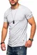 JACK & JONES Herren O-Neck T-Shirt Infinity Oversize Longshirt Casual Top (M, Light Grey Melange)