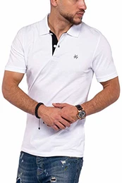 Herren Poloshirt Infinity Basic Polo Polohemd (M, White)