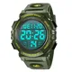 Digital Herren Uhren - Sport Outdoor Armbanduhr 5 ATM wasserdichte Uhren mit Wecker/Kalender/Stoppuhr/Stoßfest Grün