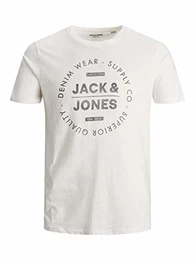 Herren JJEJEANS Tee SS Crew Neck NOOS 20/21 T-Shirt, Cloud Dancer, M