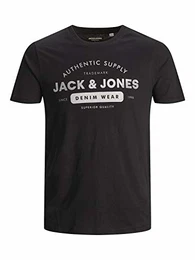 Herren Jjejeans Tee Crew Neck Noos 20/21 T Shirt, Schwarz, M EU