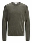 JACK & JONES JJELEO Knit Crew Neck Pullover Dusty Olive