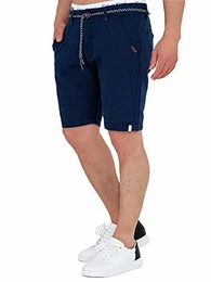 Herren Sant Cugat Shorts aus Baumwolle & Leinen Bermuda Männer Sommershorts Navy M
