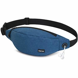 Ridirun Bauchtasche für Damen und Herren Gürteltasche Hüfttasche Outdoor Handytasche Sport Wasserdicht Laufgürtel Geldgürtel für Camping Wandern Fitness Fahrrad Reisen Jagd Schwarz/Blau