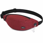 Ridirun Bauchtasche für Damen und Herren Gürteltasche Hüfttasche Outdoor Handytasche Sport Wasserdicht Laufgürtel Geldgürtel für Camping Wandern Fitness Fahrrad Reisen Jagd Schwarz/Rot