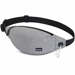 Ridirun Bauchtasche für Damen und Herren Gürteltasche Hüfttasche Outdoor Handytasche Sport Wasserdicht Laufgürtel Geldgürtel für Camping Wandern Fitness Fahrrad Reisen Jagd Schwarz/Grau
