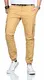 A. Salvarini Herren Designer Cargo Stoff Hose Cargohose Regular Slim [AS-260-Beige-W32-L32]